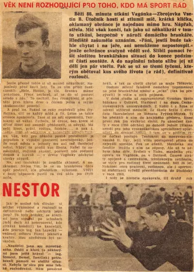 Rozhovor pro noviny Vagonář (1988) 1. část