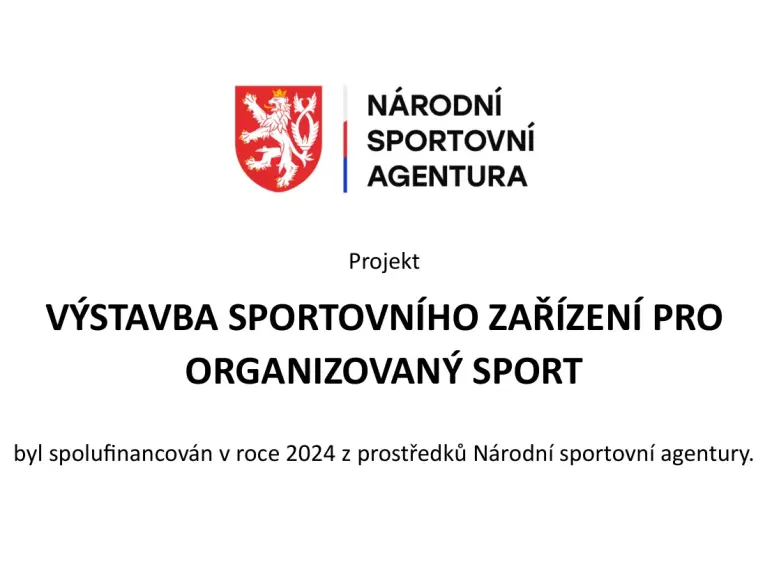 Projekt spolufinancován národní sportovní agenturou